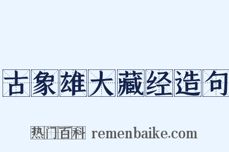 古象雄大藏经造句是什么意思的图片